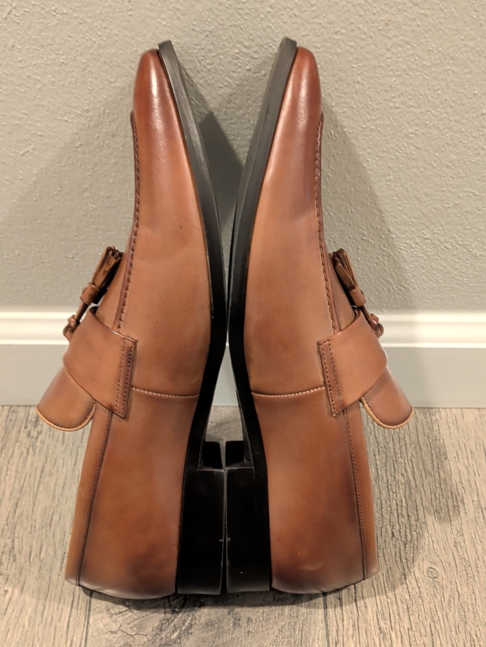 Aldo "Vinci" Tassel Loafer Shoes Tan/Cognac NEW - Picture 6 of 9